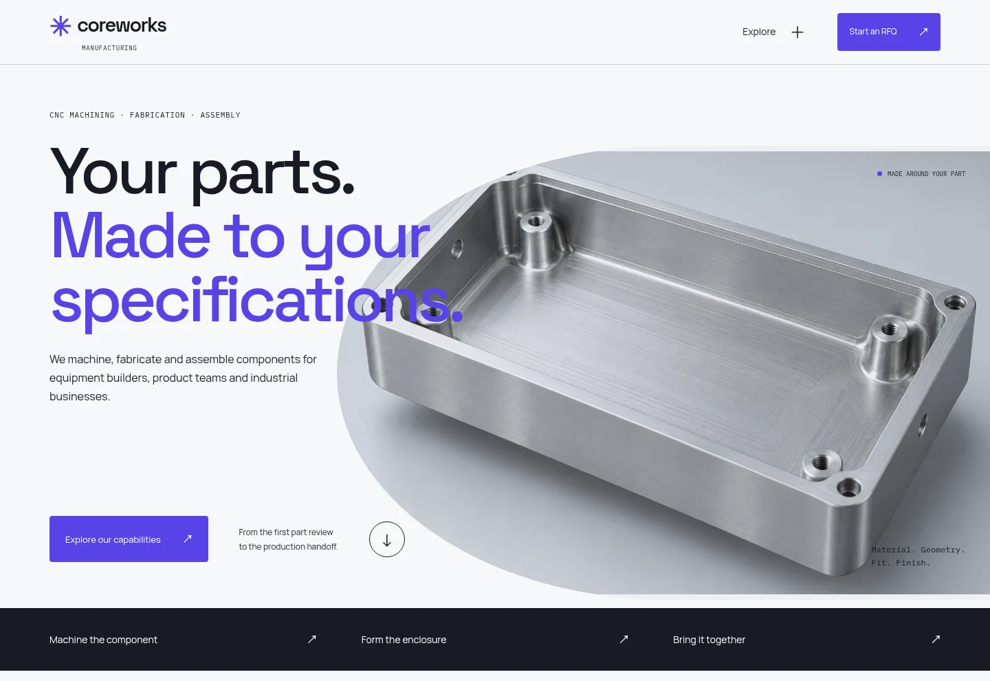 Coreworks website design preview